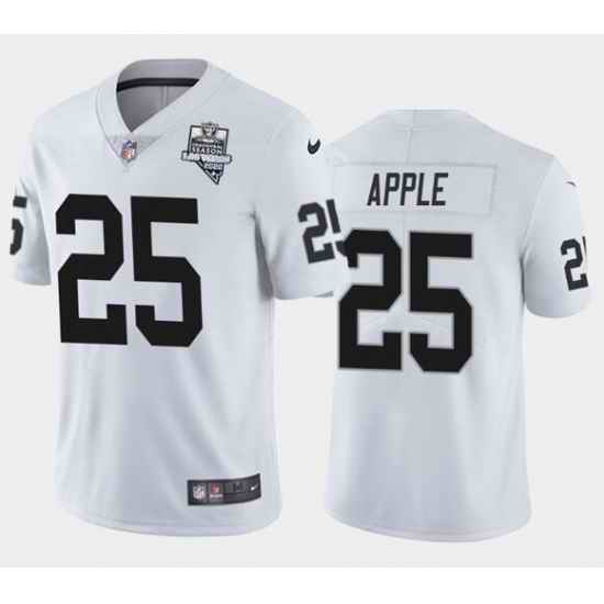 Men's Oakland Raiders White #25 Eli Apple 2020 Inaugural Season Vapor Limited Stitched NFL Jersey